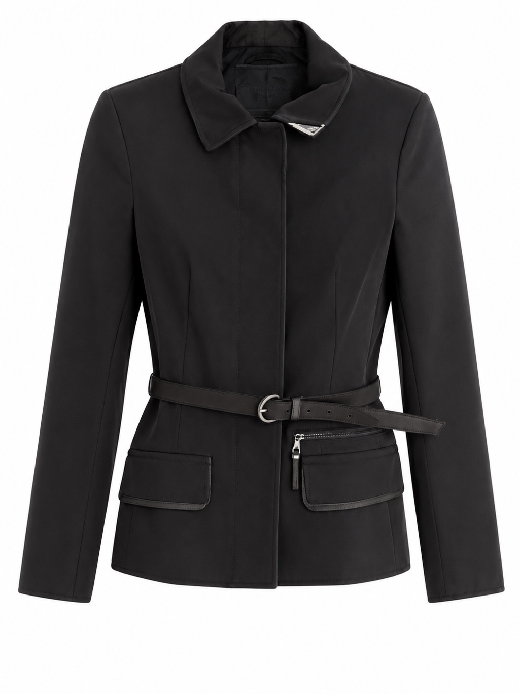 Prada Milano Women’s Black Nylon Belted Jacket